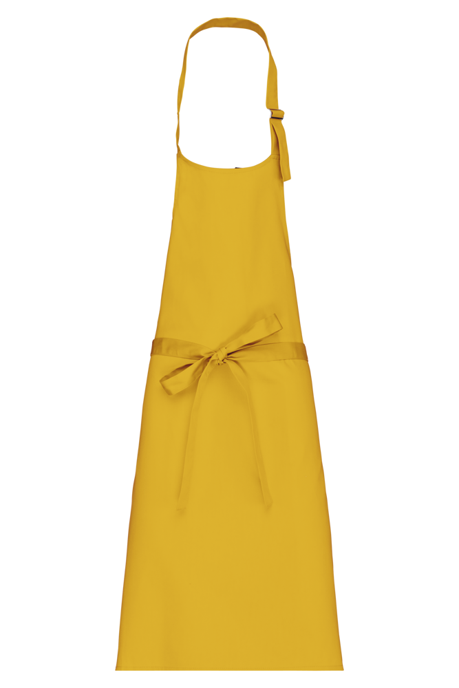 K895 - Katoenen schort zonder zak - Mustard