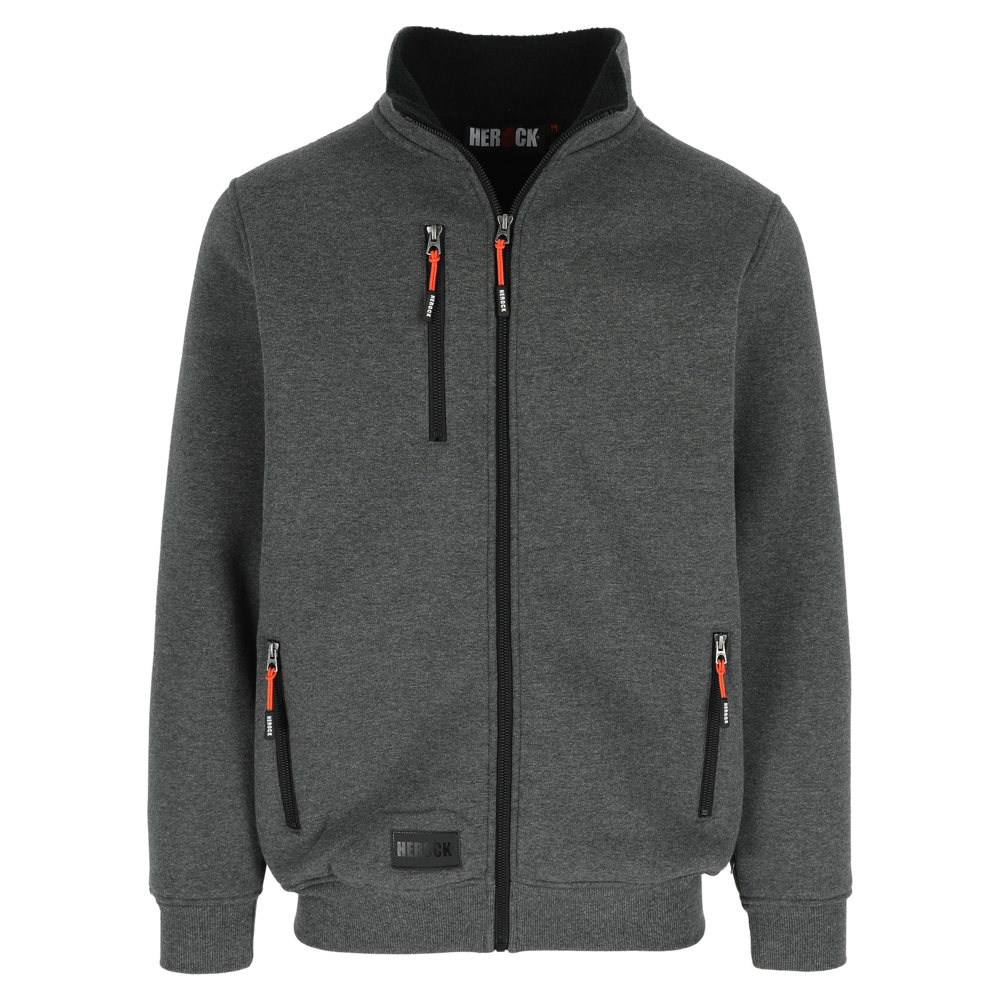 OTAR SWEATER MET KRAAG - DONKER HEATHER GRIJS