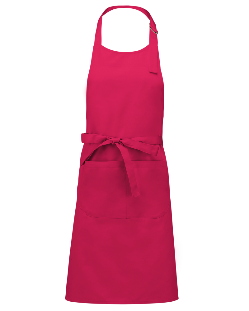 K890 - Schort van Polykatoen met zak - Fuchsia
