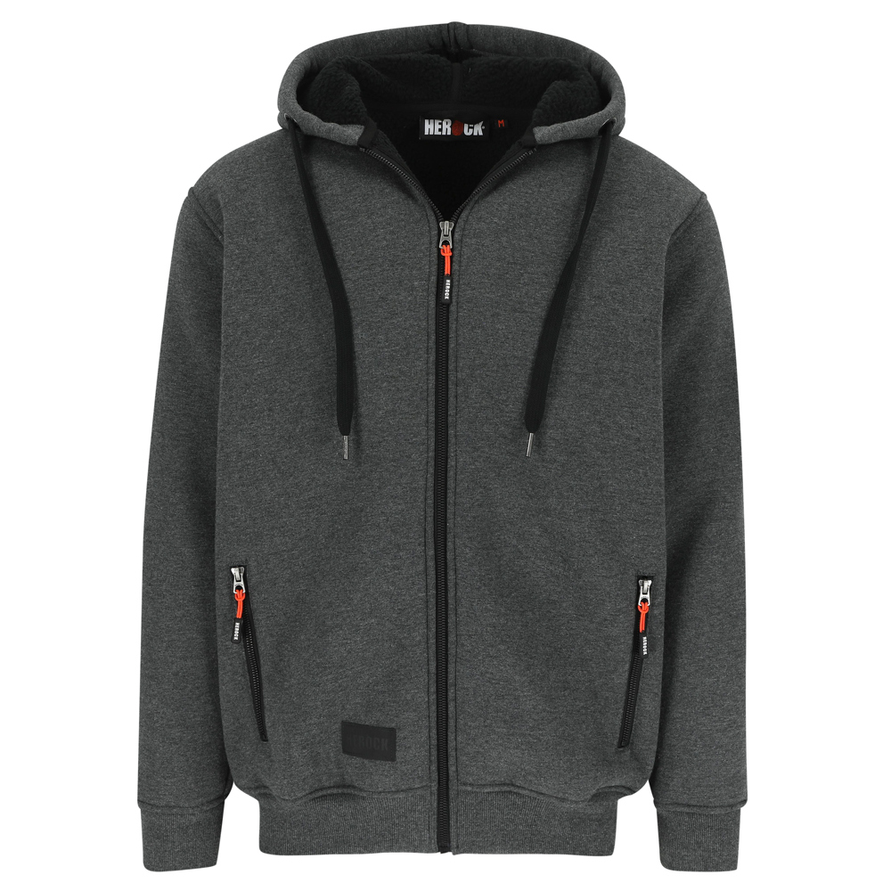OTIS SWEATER MET KAP - DONKER HEATHER GRIJS
