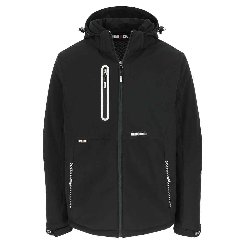TARIS SOFTSHELL JAS - ZWART