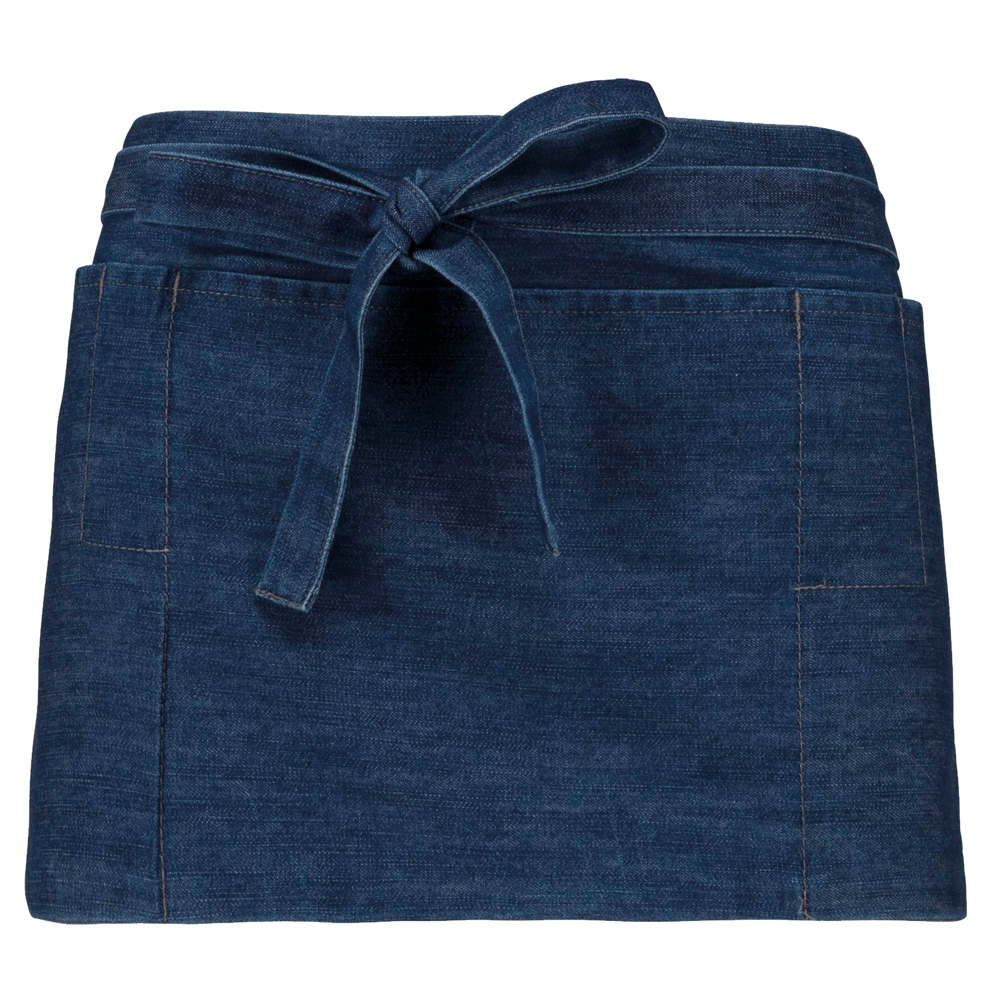 K896 - Polykatoen kort schort - Denim
