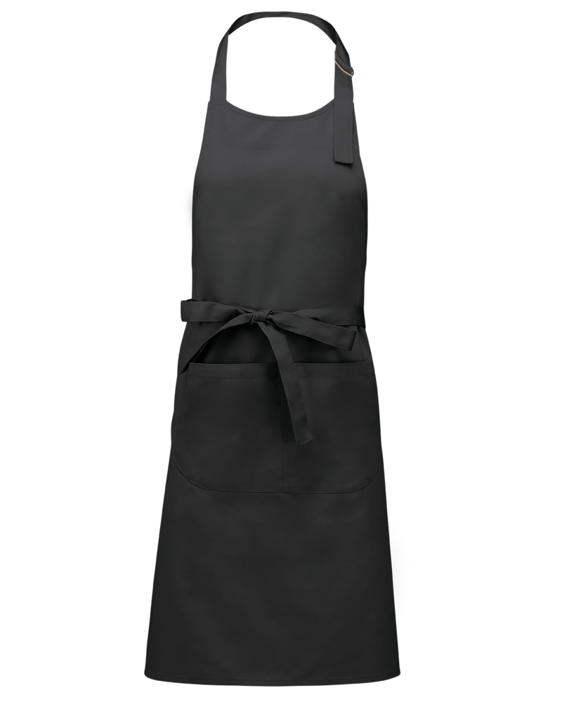 K890 - Schort van Polykatoen met zak - Dark Grey