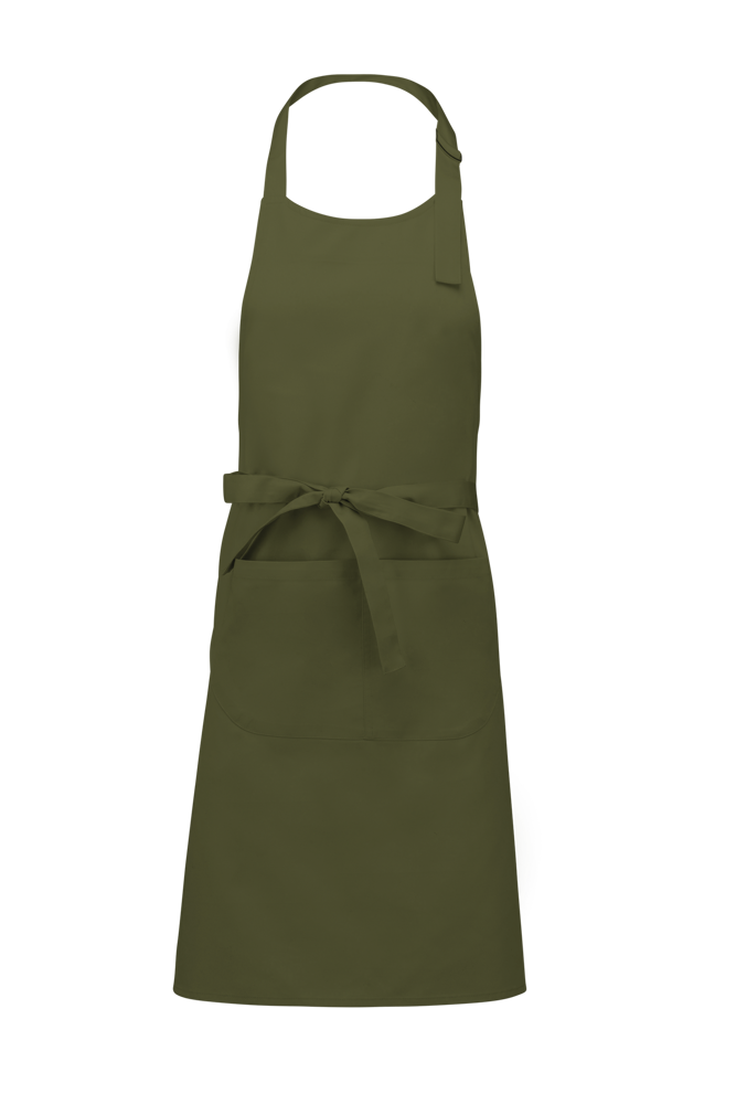 K885 - Katoenen schort met zak - Light khaki