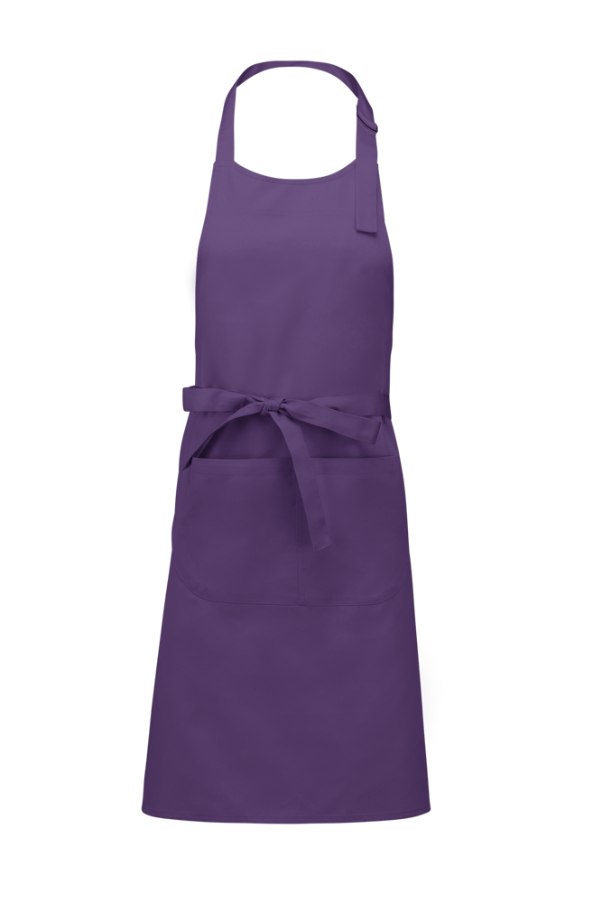 K885 - Katoenen schort met zak - Purple