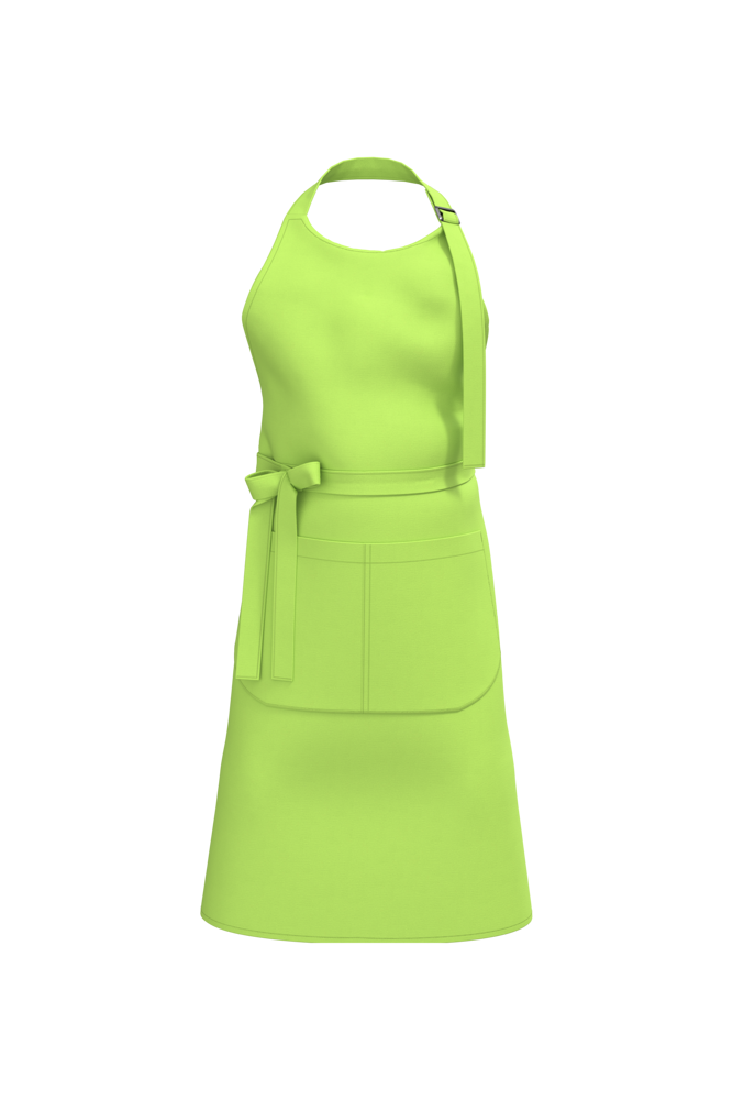 K8007 - Schort met zak van biologisch katoen - Lime