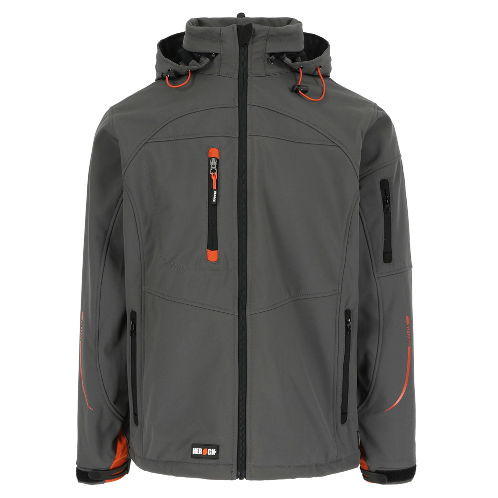 POSEIDON SOFTSHELL JAS - GRIJS/ZWART