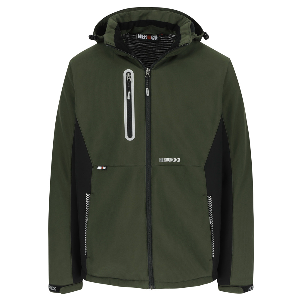 TARIS SOFTSHELL JAS - DONKER KAKI