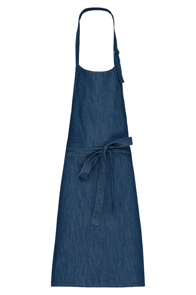 K895 - Katoenen schort zonder zak - Denim