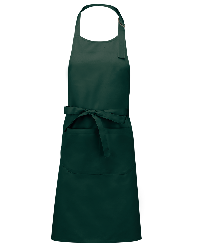 K890 - Schort van Polykatoen met zak - Bottle Green