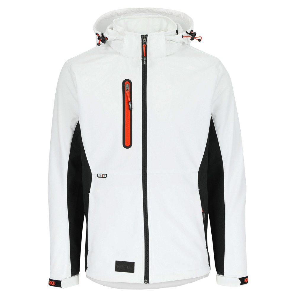 TRYSTAN SOFTSHELL JAS - WIT/ZWART