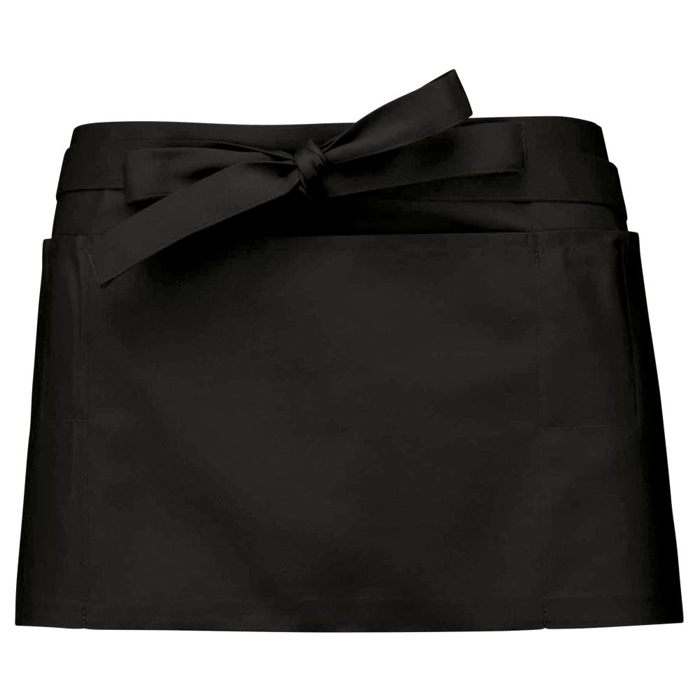 K896 - Polykatoen kort schort - Black