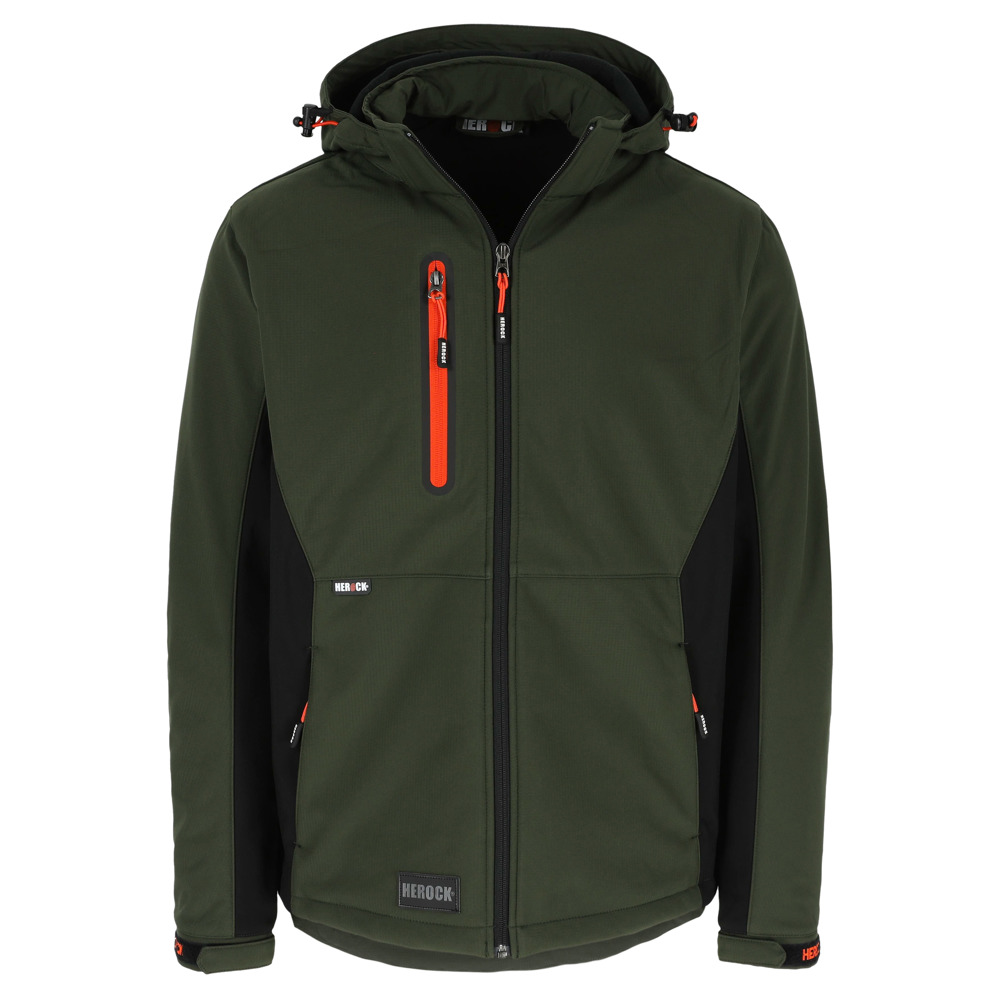 TRYSTAN SOFTSHELL JAS - DONKER KAKI