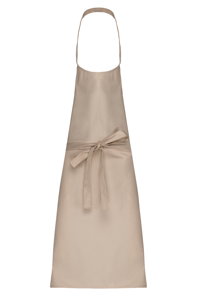 K895 - Katoenen schort zonder zak - Beige
