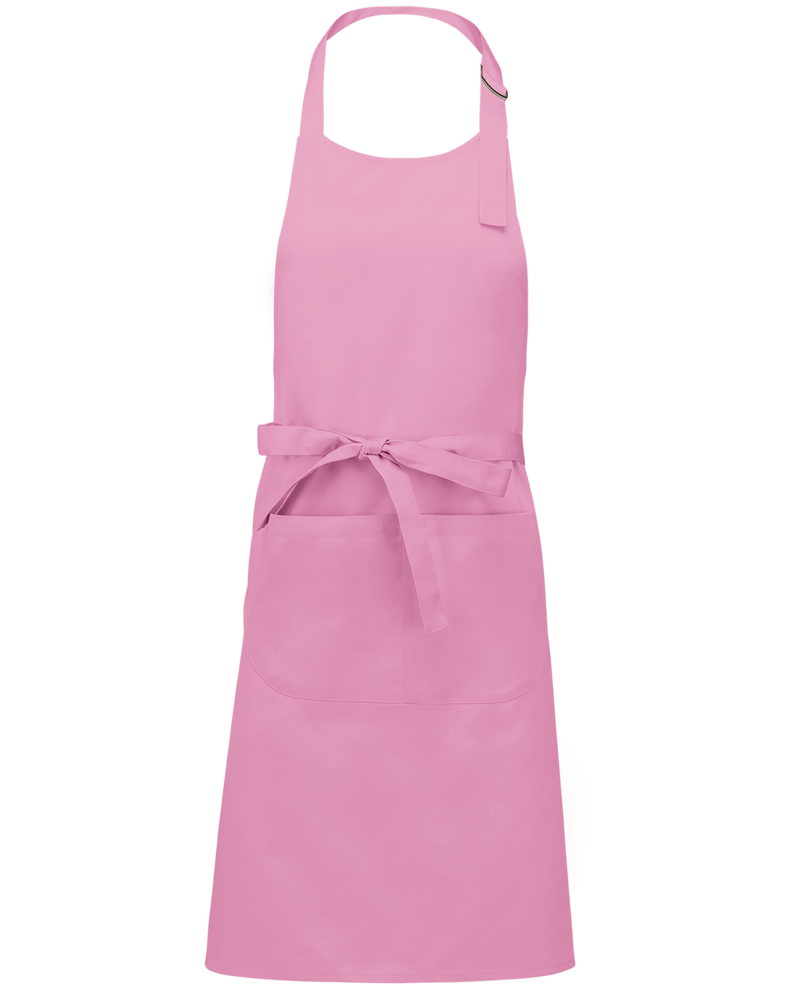 K890 - Schort van Polykatoen met zak - Dark Pink